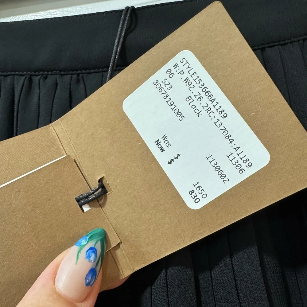 Burberry Black Lace Trim Ruffled Pleated Mini Skirt - Picture 7 of 10